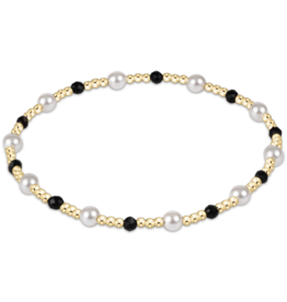 ENEWTON DESIGN Pearl Sincerity Pattern 4mm Bead Bracelet in Faceted Onyx/Gold