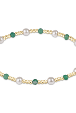 ENEWTON DESIGN Pearl Sincerity Pattern 4mm Bead Bracelet in Green Onyx/Gold