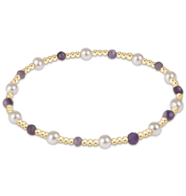 ENEWTON DESIGN Pearl Sincerity Pattern 4mm Bead Bracelet in Amethyst/Gold
