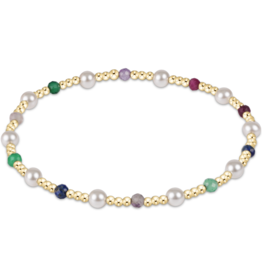 ENEWTON DESIGN Pearl Sincerity Pattern 4mm Bead Bracelet in Hot Mess FW25/Gold