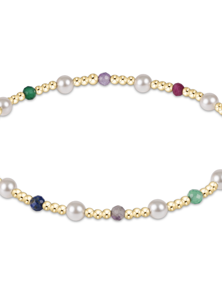 ENEWTON DESIGN Pearl Sincerity Pattern 4mm Bead Bracelet in Hot Mess FW25/Gold