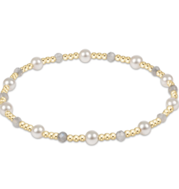 ENEWTON DESIGN Pearl Sincerity Pattern 4mm Bead Bracelet in Labradorite/Gold