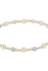 ENEWTON DESIGN Pearl Sincerity Pattern 4mm Bead Bracelet in Aquamarine/Gold