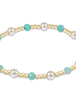ENEWTON DESIGN Pearl Sincerity Pattern 4mm Bead Bracelet in Amazonite/Gold