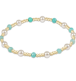 ENEWTON DESIGN Pearl Sincerity Pattern 4mm Bead Bracelet in Amazonite/Gold
