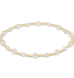 ENEWTON DESIGN Pearl Sincerity Pattern 4mm Bead Bracelet in Moonstone/Gold