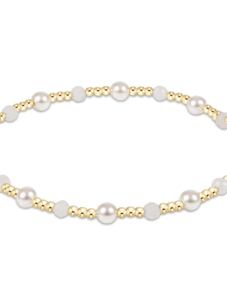 ENEWTON DESIGN Pearl Sincerity Pattern 4mm Bead Bracelet in Moonstone/Gold