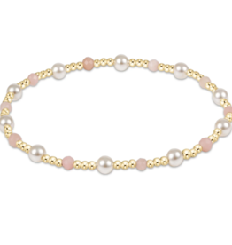 ENEWTON DESIGN Pearl Sincerity Pattern 4mm Bead Bracelet in Pink Opal/Gold