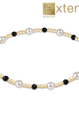 ENEWTON DESIGN Extends Pearl Sincerity Pattern 4mm Bead Bracelet in Faceted Onyx/Gold