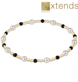 ENEWTON DESIGN Extends Pearl Sincerity Pattern 4mm Bead Bracelet in Faceted Onyx/Gold