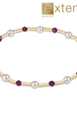 ENEWTON DESIGN Extends Pearl Sincerity Pattern 4mm Bead Bracelet in Ruby/Gold