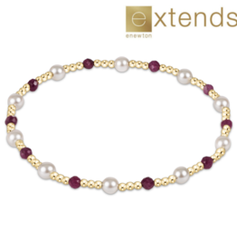 ENEWTON DESIGN Extends Pearl Sincerity Pattern 4mm Bead Bracelet in Ruby/Gold