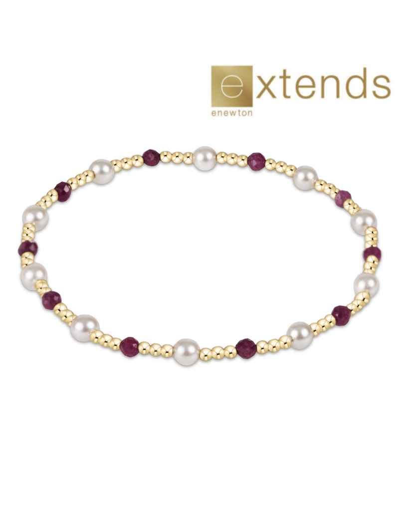 ENEWTON DESIGN Extends Pearl Sincerity Pattern 4mm Bead Bracelet in Ruby/Gold