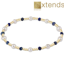 ENEWTON DESIGN Extends Pearl Sincerity Pattern 4mm Bead Bracelet in Lapis/Gold