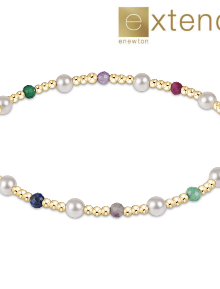 ENEWTON DESIGN Extends Pearl Sincerity Pattern 4mm Bead Bracelet in Hot Mess FW25/Gold