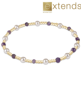 ENEWTON DESIGN Extends Pearl Sincerity Pattern 4mm Bead Bracelet in Amethyst/Gold