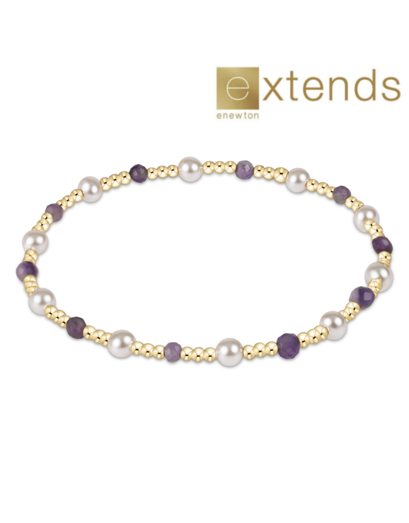 ENEWTON DESIGN Extends Pearl Sincerity Pattern 4mm Bead Bracelet in Amethyst/Gold