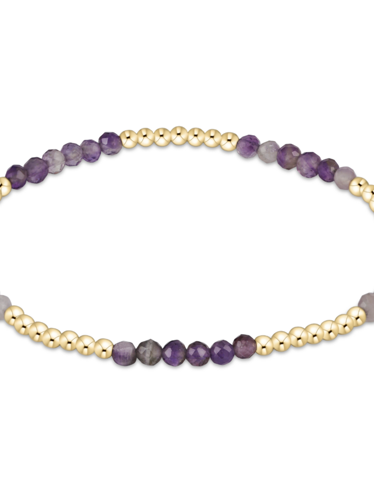 ENEWTON DESIGN Blissful Pattern 2.5mm Bead Bracelet in Amethyst/Gold