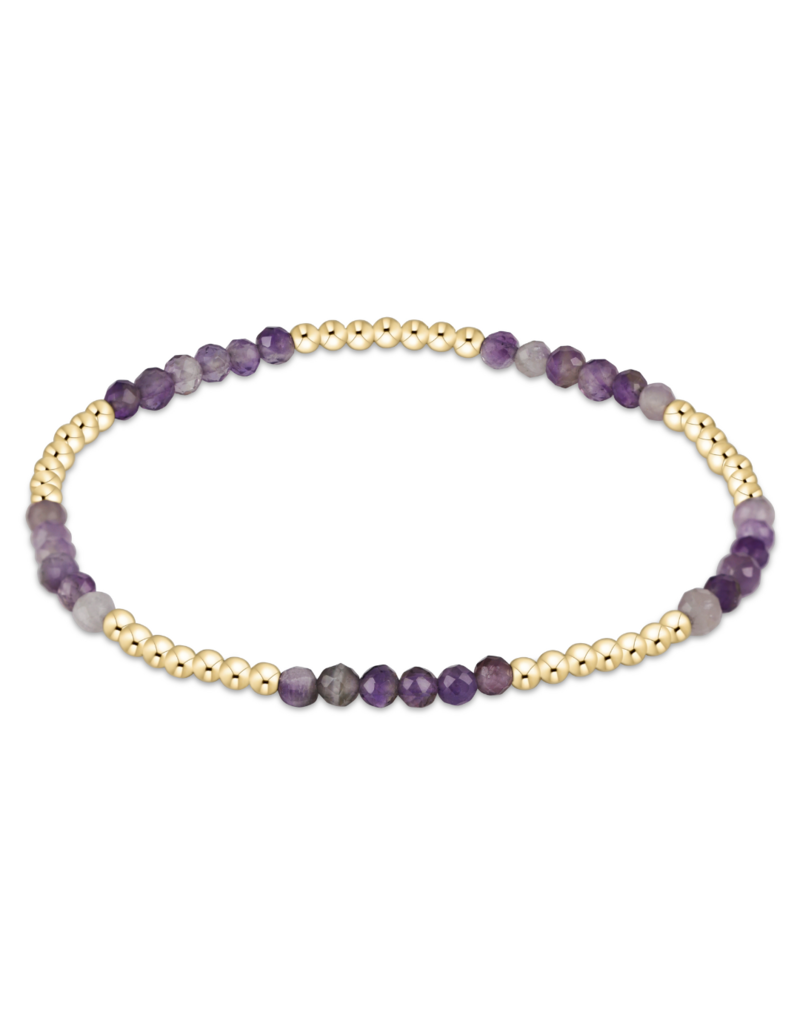 ENEWTON DESIGN Blissful Pattern 2.5mm Bead Bracelet in Amethyst/Gold
