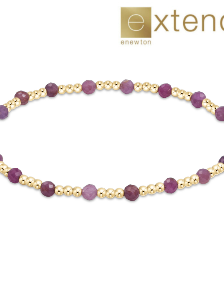 ENEWTON DESIGN Extends Classic Sincerity Pattern 3mm Bead Bracelet in Ruby/Gold