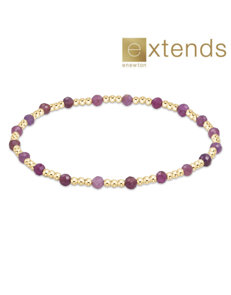 ENEWTON DESIGN Extends Classic Sincerity Pattern 3mm Bead Bracelet in Ruby/Gold