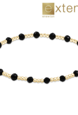 ENEWTON DESIGN Extends Classic Sincerity Pattern 3mm Bead Bracelet in Faceted Onyx/Gold
