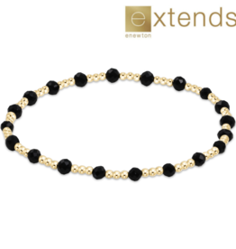 ENEWTON DESIGN Extends Classic Sincerity Pattern 3mm Bead Bracelet in Faceted Onyx/Gold