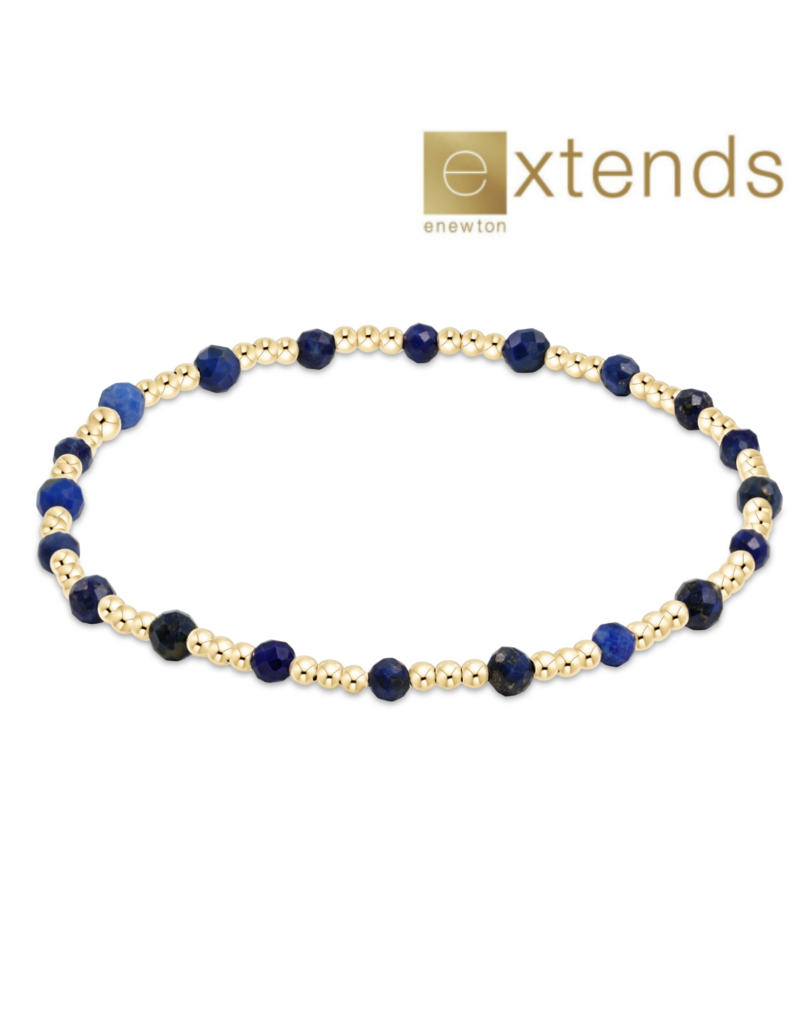 ENEWTON DESIGN Extends Classic Sincerity Pattern 3mm Bead Bracelet in Lapis/Gold