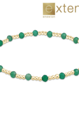 ENEWTON DESIGN Extends Classic Sincerity Pattern 3mm Bead Bracelet in Green Onyx/Gold