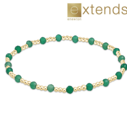 ENEWTON DESIGN Extends Classic Sincerity Pattern 3mm Bead Bracelet in Green Onyx/Gold