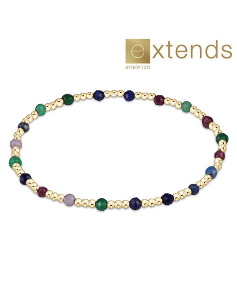 ENEWTON DESIGN Extends Classic Sincerity Pattern 3mm Bead Bracelet in Hot Mess FW25/Gold