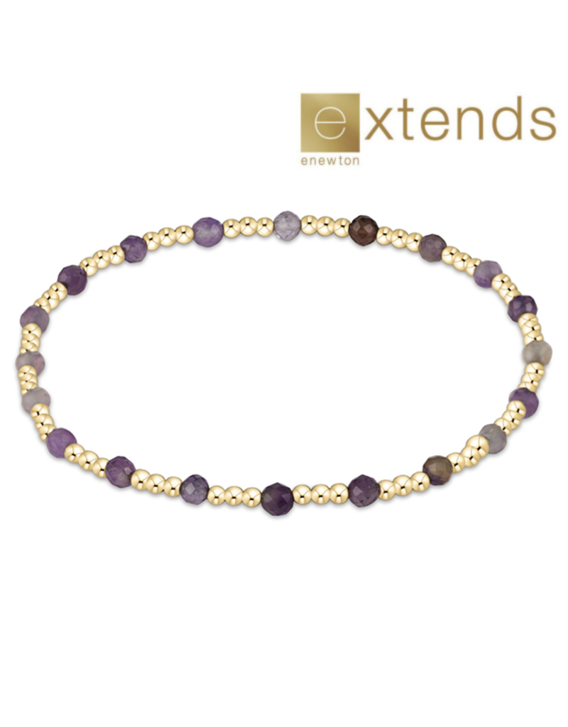 ENEWTON DESIGN Extends Classic Sincerity Pattern 3mm Bead Bracelet in Amethyst/Gold