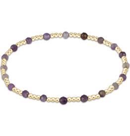 ENEWTON DESIGN Classic Sincerity Pattern 3mm Bead Bracelet in Amethyst/Gold