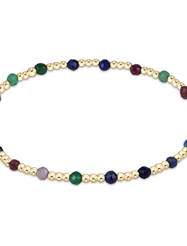 ENEWTON DESIGN Classic Sincerity Pattern 3mm Bead Bracelet in Hot Mess FW25/Gold