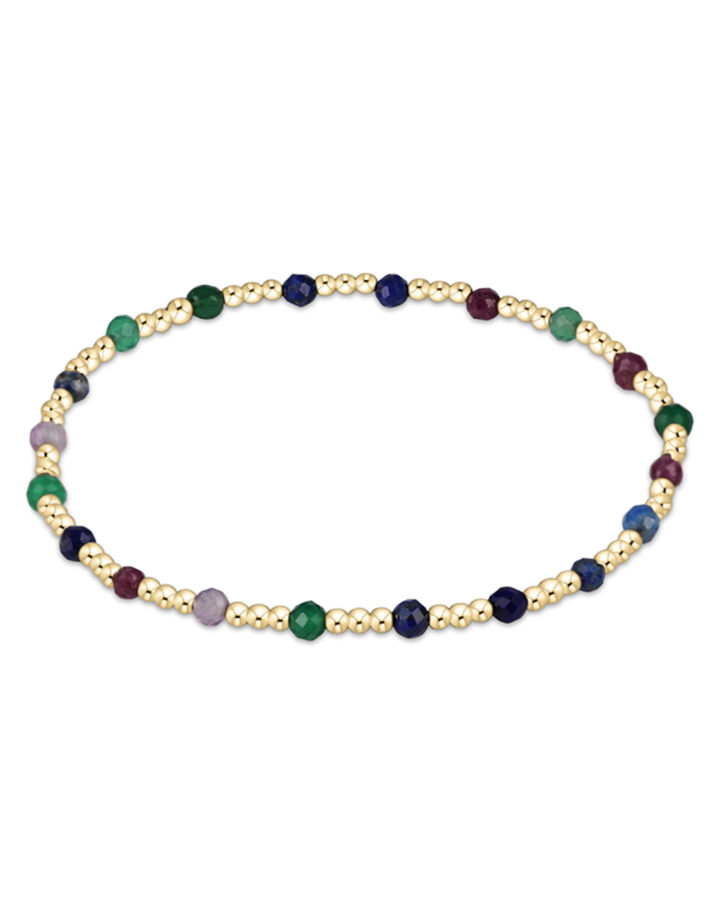 ENEWTON DESIGN Classic Sincerity Pattern 3mm Bead Bracelet in Hot Mess FW25/Gold