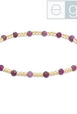 ENEWTON DESIGN eGirl Classic Sincerity Pattern 3mm Bead Bracelet in Ruby/Gold