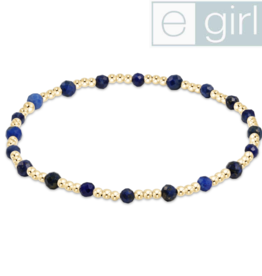 ENEWTON DESIGN eGirl Classic Sincerity Pattern 3mm Bead Bracelet in Lapis/Gold