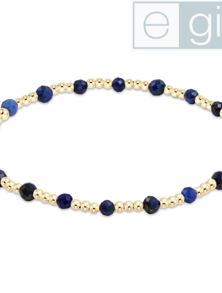 ENEWTON DESIGN eGirl Classic Sincerity Pattern 3mm Bead Bracelet in Lapis/Gold