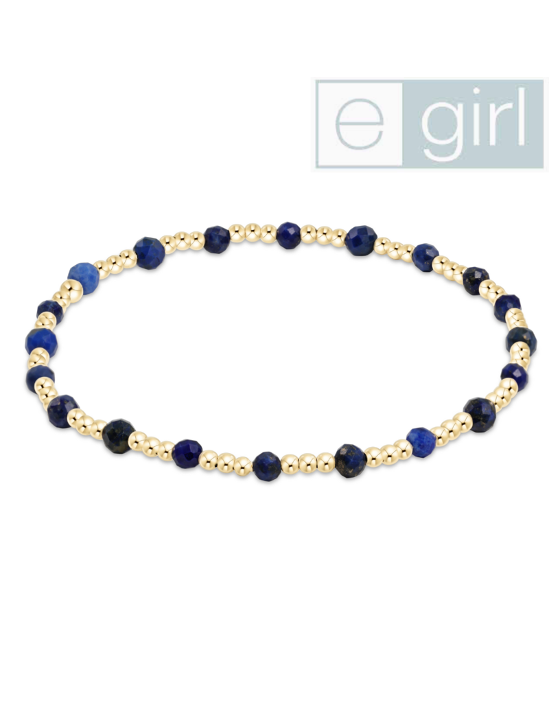 ENEWTON DESIGN eGirl Classic Sincerity Pattern 3mm Bead Bracelet in Lapis/Gold