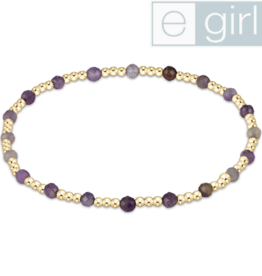 ENEWTON DESIGN eGirl Classic Sincerity Pattern 3mm Bead Bracelet in Amethyst/Gold