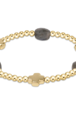 ENEWTON DESIGN Signature Cross Admire Pattern 3mm Bead Bracelet in Labradorite/Gold