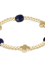 ENEWTON DESIGN BSCADG3LAP SIGNATURE CROSS ADMIRE GOLD PATTERN 3MM BEAD BRACELET Signature Cross Admire Pattern 3mm Bead Bracelet in Lapis/Gold