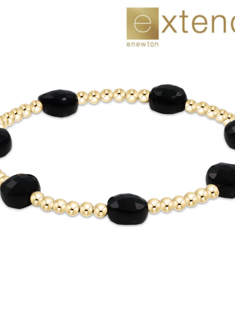ENEWTON DESIGN Extends Admire 3mm Bead Bracelet in Faceted Onyx/Gold