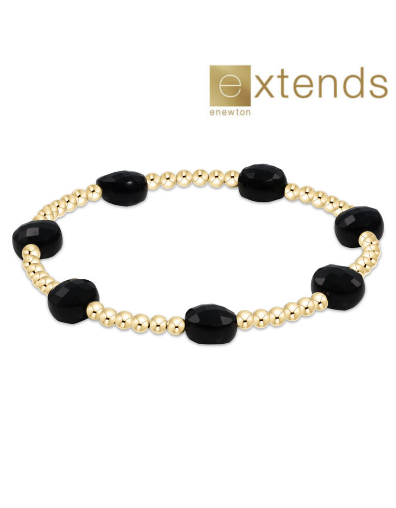 ENEWTON DESIGN Extends Admire 3mm Bead Bracelet in Faceted Onyx/Gold