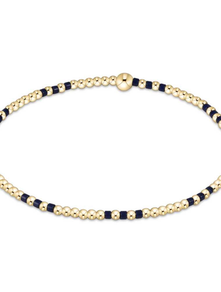 ENEWTON DESIGN Hope Joy 2mm Bead Bracelet in Matte Navy/Gold