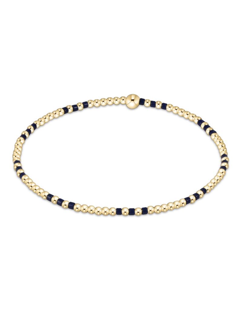 ENEWTON DESIGN Hope Joy 2mm Bead Bracelet in Matte Navy/Gold