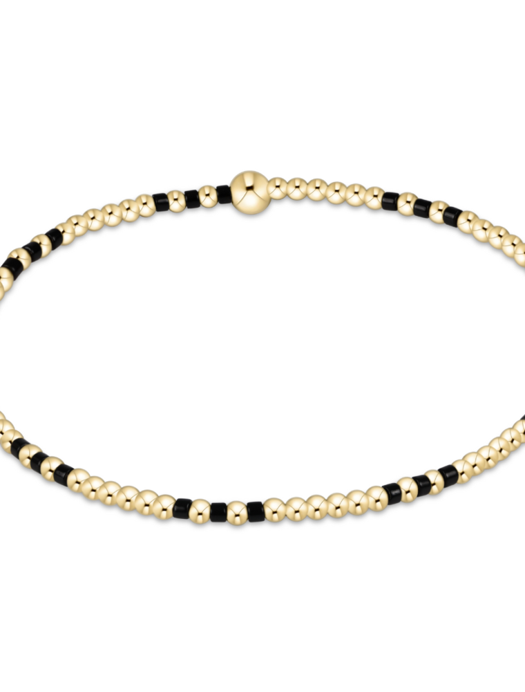 ENEWTON DESIGN Hope Joy 2mm Bead Bracelet in Onyx/Gold