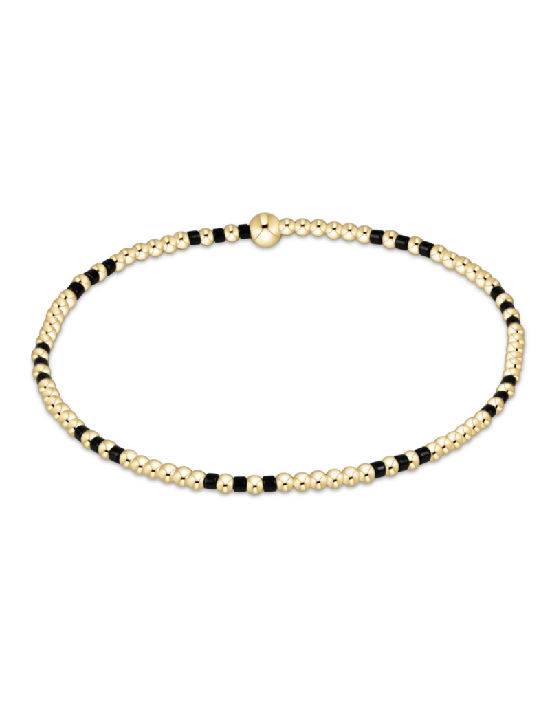 ENEWTON DESIGN Hope Joy 2mm Bead Bracelet in Onyx/Gold