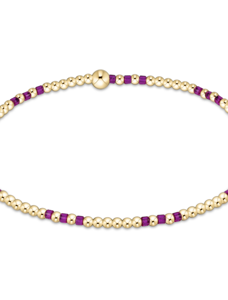 ENEWTON DESIGN Hope Joy 2mm Bead Bracelet in Fuchsia/Gold