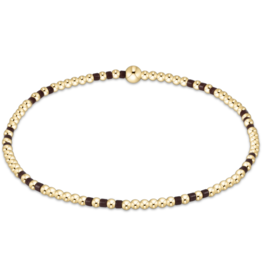 ENEWTON DESIGN Hope Joy 2mm Bead Bracelet in Chocolate/Gold
